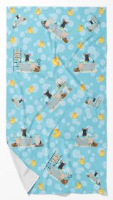 Black Chihuahua Bath Towel Large Oversized Plush Fitness Body Towel, Ultra Soft Absorbent Quick Drying, 42"L x 24"W