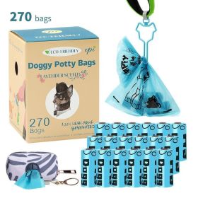 Ecopaws Biodegradable Dog Poop Bags (Color: Blue 18Rolls)