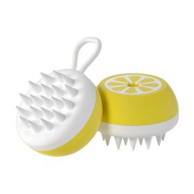 Luxury Pet Pampering Duo - Silicone Spa Massage Comb And Grooming Tool For Dogs And Cats (Color: Yellow, Style: Massage Head)
